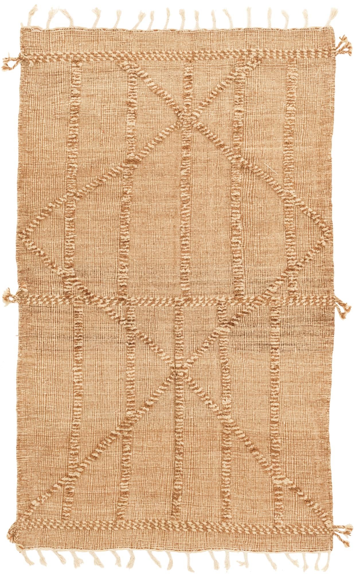 5' x 8' 2 Hand Knotted Moroccan Wool Rug