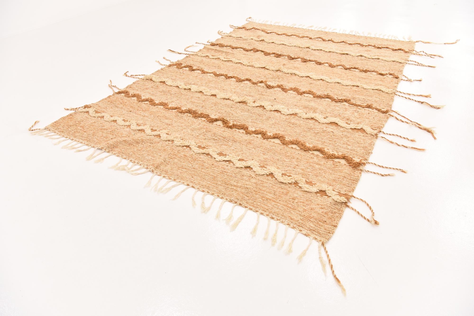 6' 9 x 10' Hand Knotted Moroccan Wool Rug