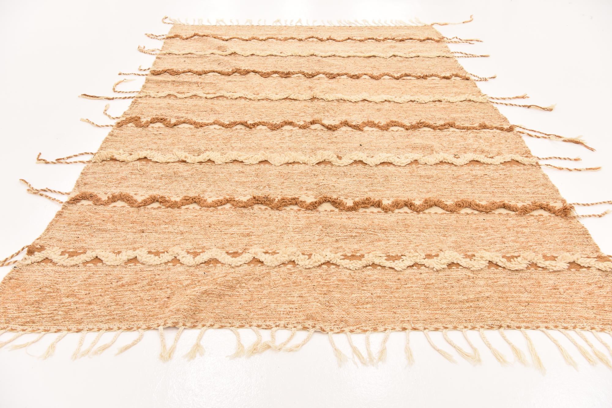 6' 9 x 10' Hand Knotted Moroccan Wool Rug