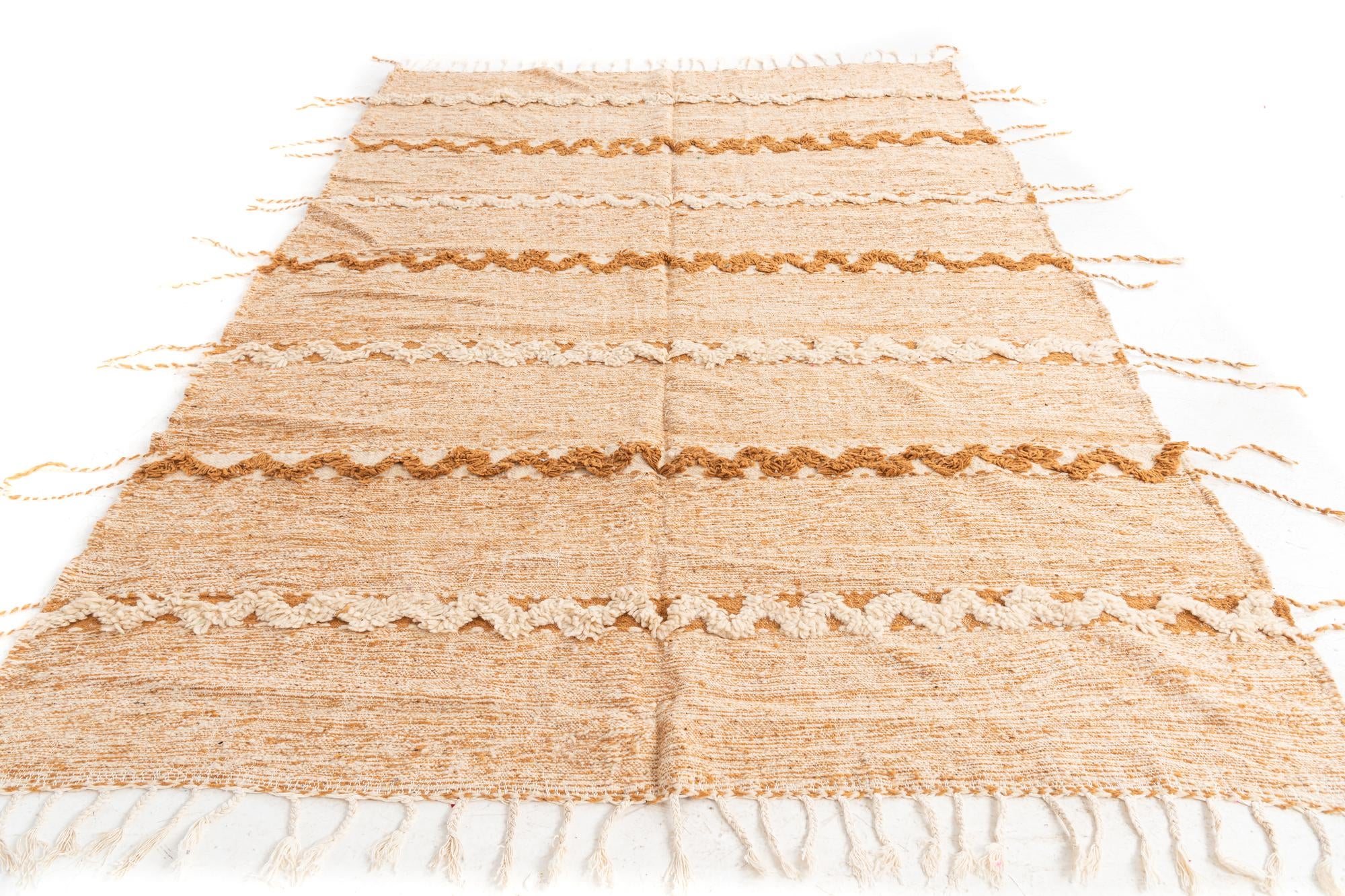 6' 9 x 10' Hand Knotted Moroccan Wool Rug