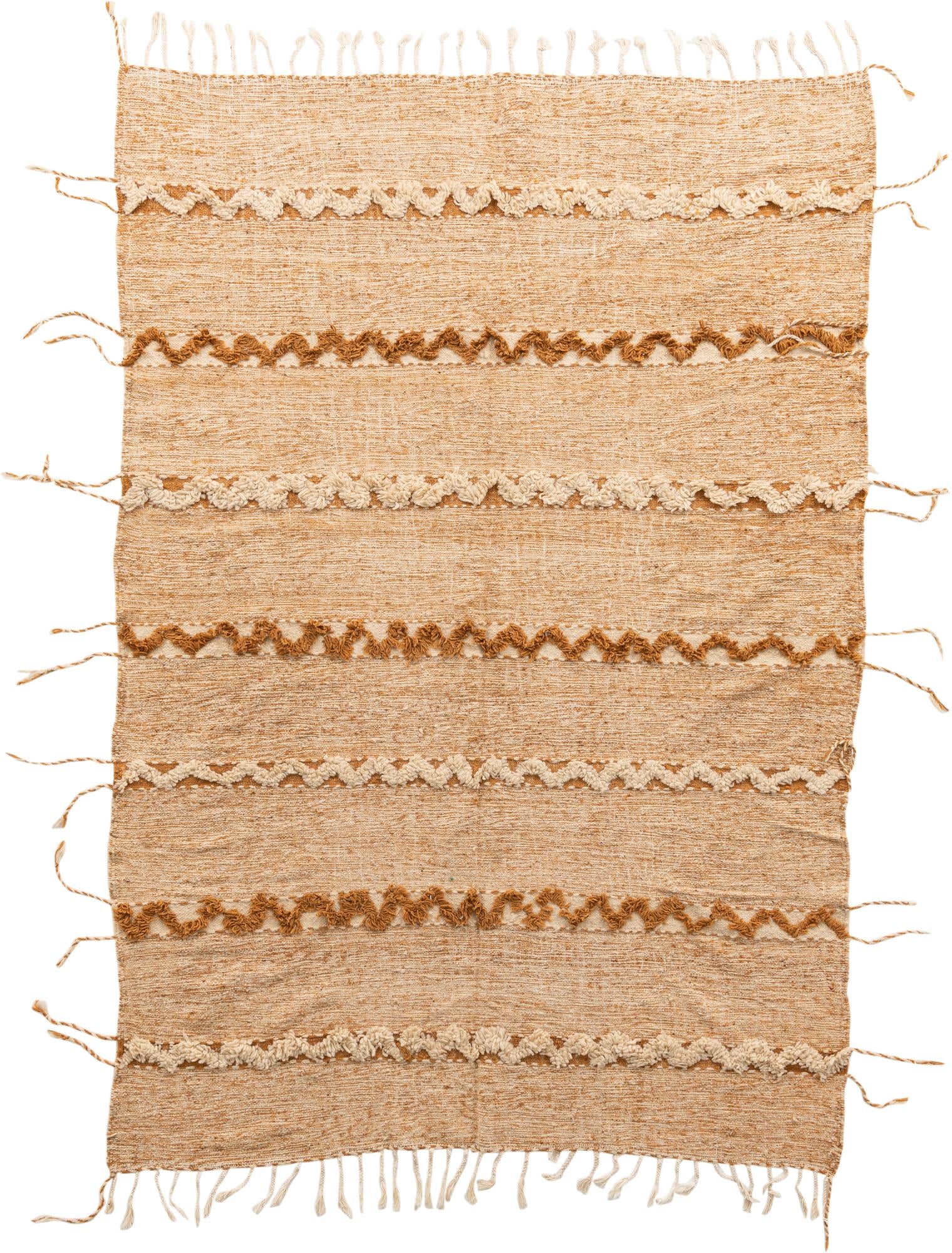 6' 9 x 10' Hand Knotted Moroccan Wool Rug