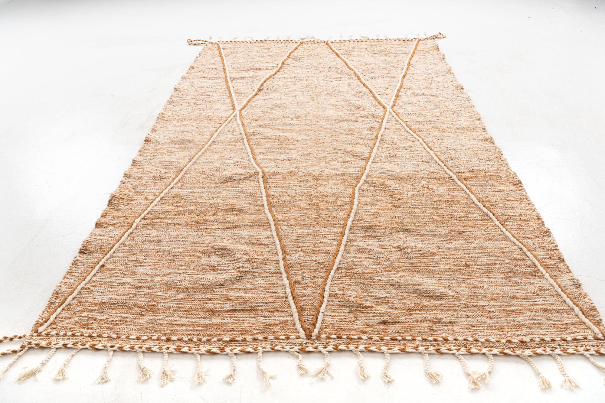6' 5 x 10' 5 Hand Knotted Moroccan Wool Rug