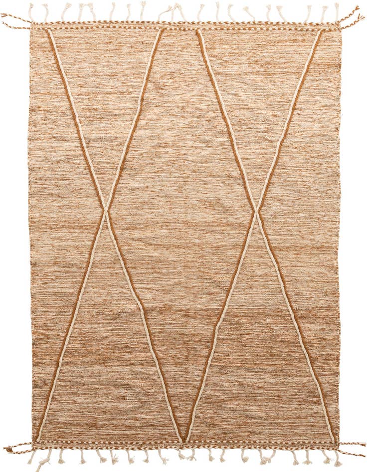 Detail image of 6' 5 x 10' 5 Hand Knotted Moroccan Wool Rug