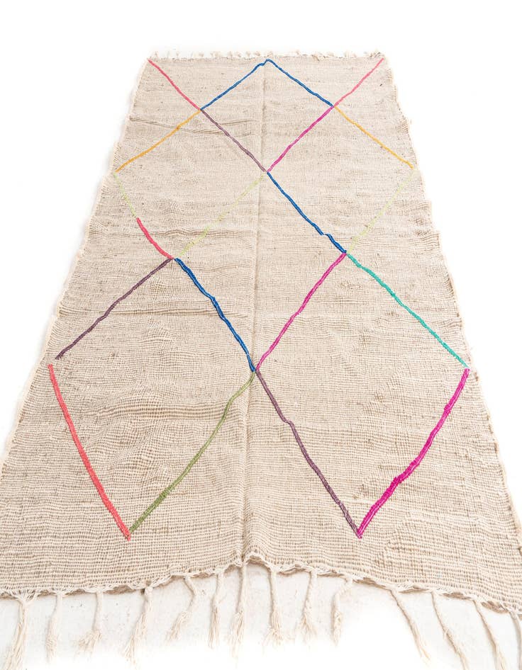 Detail image of 6' 7 x 9'  Hand Knotted Moroccan Wool Rug