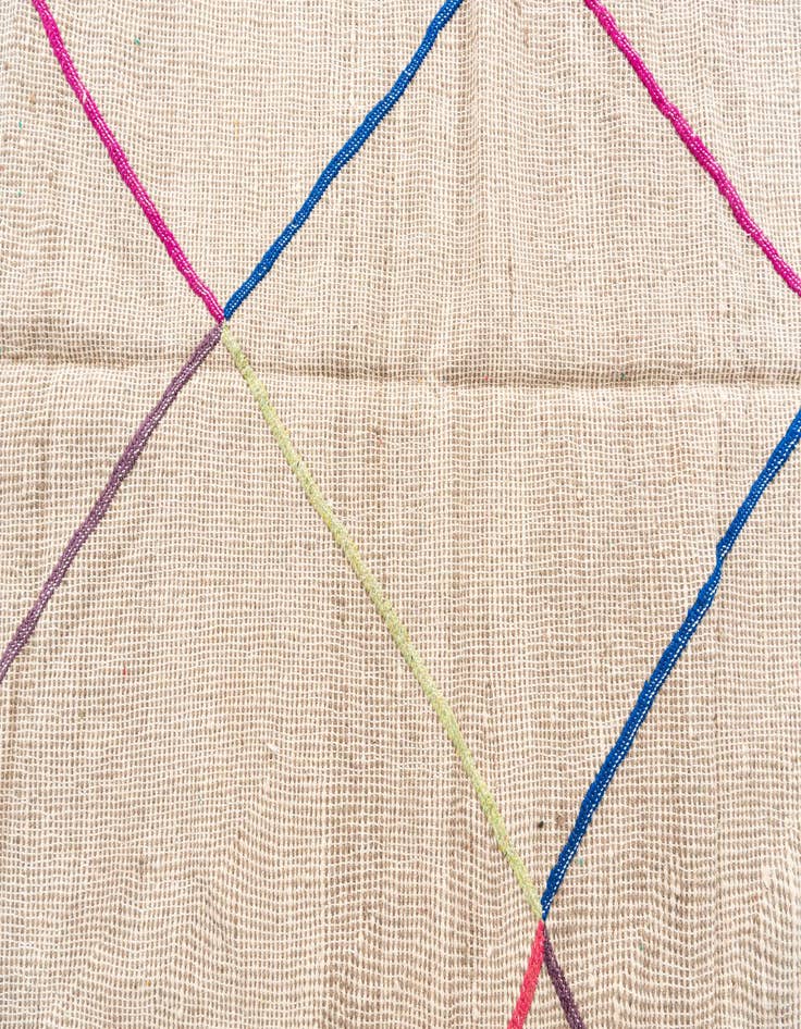 Detail image of 6' 7 x 9'  Hand Knotted Moroccan Wool Rug