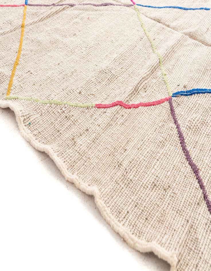 Detail image of 6' 7 x 9'  Hand Knotted Moroccan Wool Rug