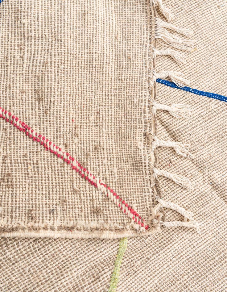 Detail image of 6' 7 x 9'  Hand Knotted Moroccan Wool Rug