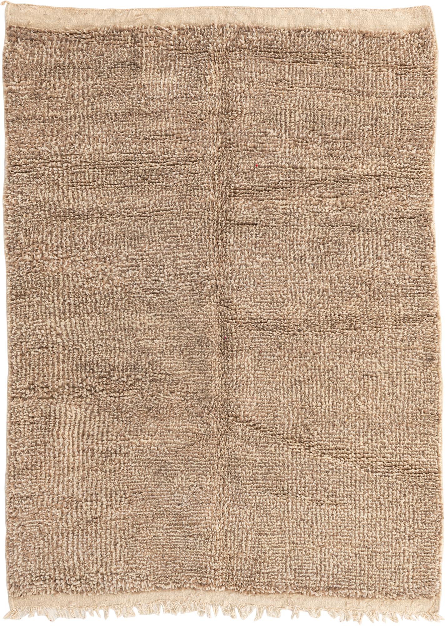 4' 9 x 6' 7 Hand Knotted Moroccan Wool Rug