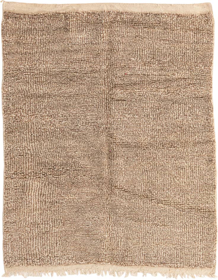 Detail image of 4' 9 x 6' 7 Hand Knotted Moroccan Wool Rug
