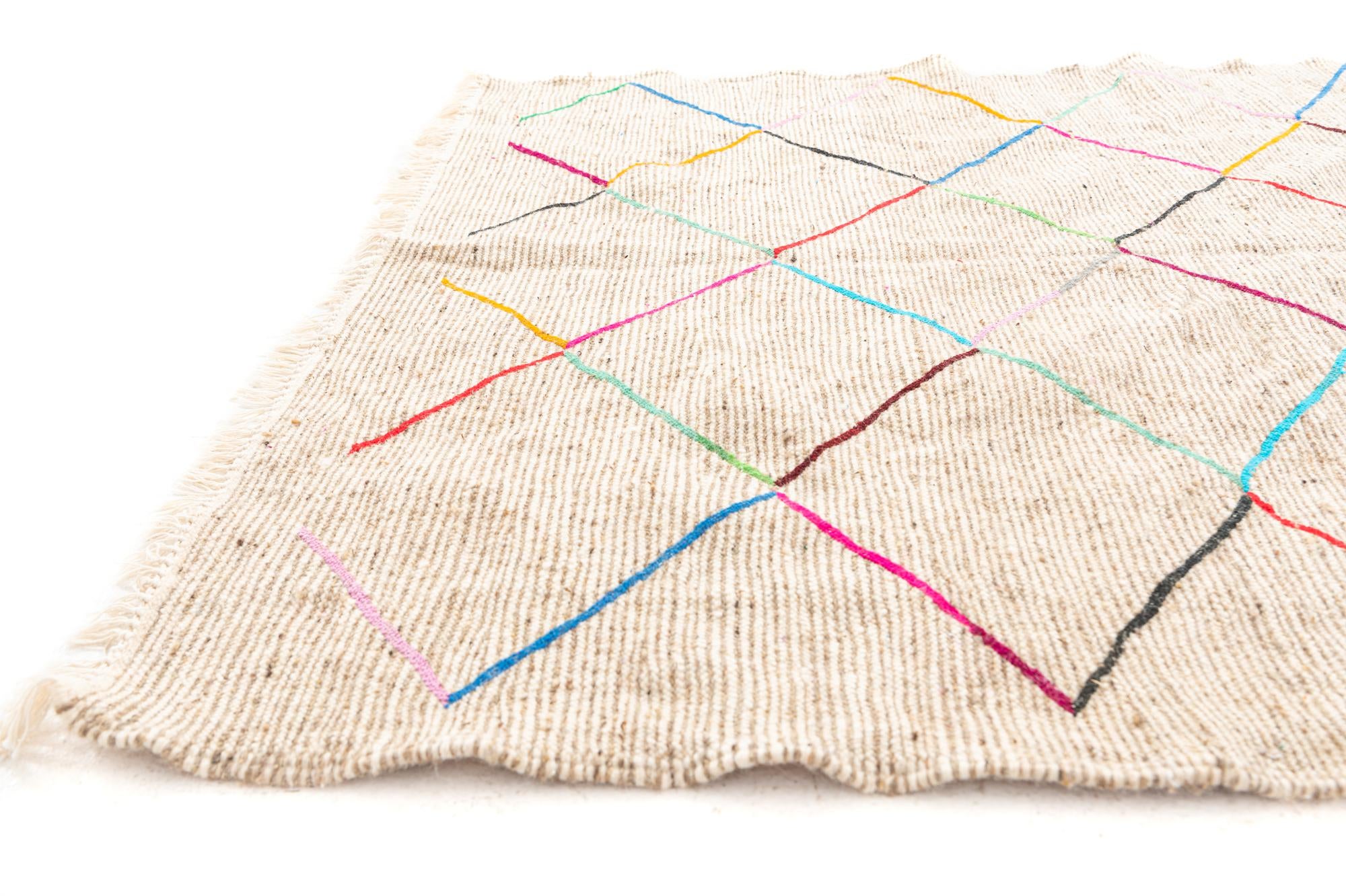 5' x 8' Hand Knotted Moroccan Wool Rug