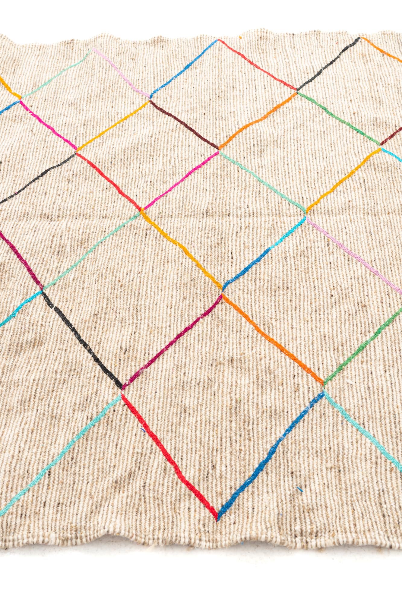 5' x 8' Hand Knotted Moroccan Wool Rug