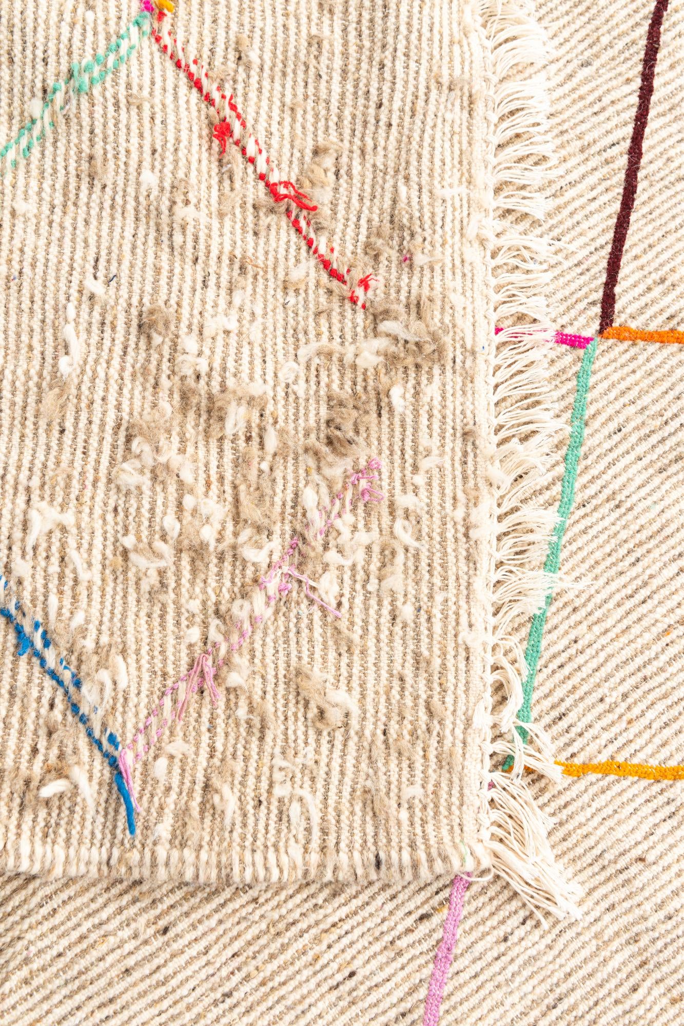 5' x 8' Hand Knotted Moroccan Wool Rug