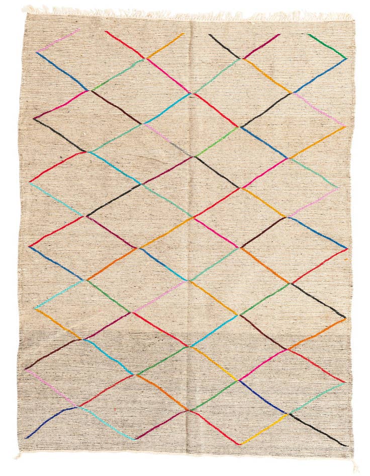 Detail image of 5' x 8' Hand Knotted Moroccan Wool Rug