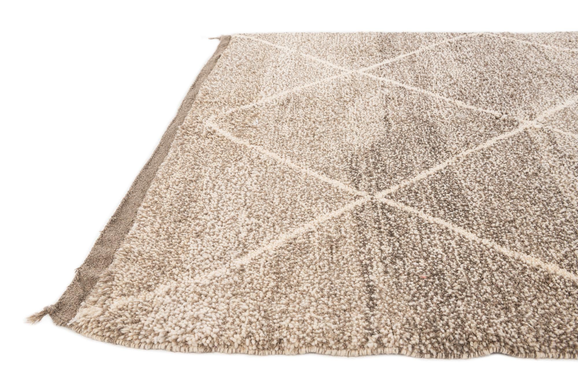 5' 3 x 8' 7 Hand Knotted Moroccan Wool Rug