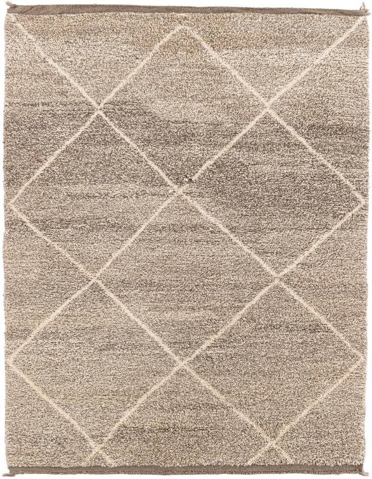 Detail image of 5' 3 x 8' 7 Hand Knotted Moroccan Wool Rug