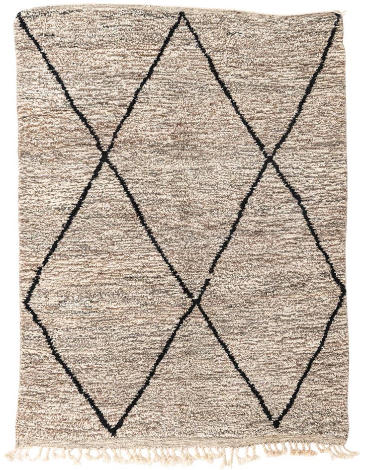 Detail image of 5' x 8' 6 Hand Knotted Moroccan Wool Rug