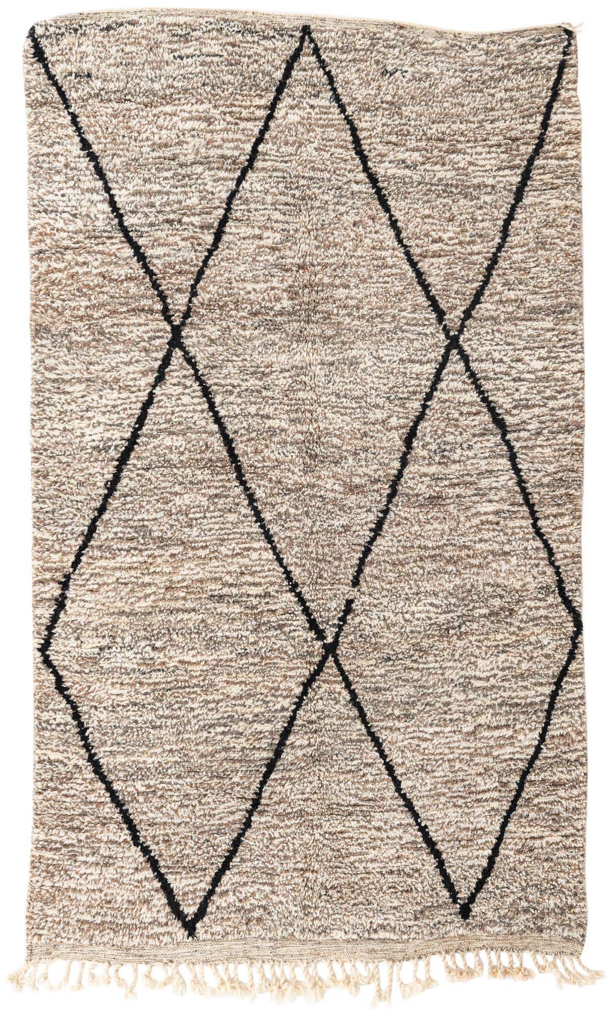 5' x 8' 6 Hand Knotted Moroccan Wool Rug