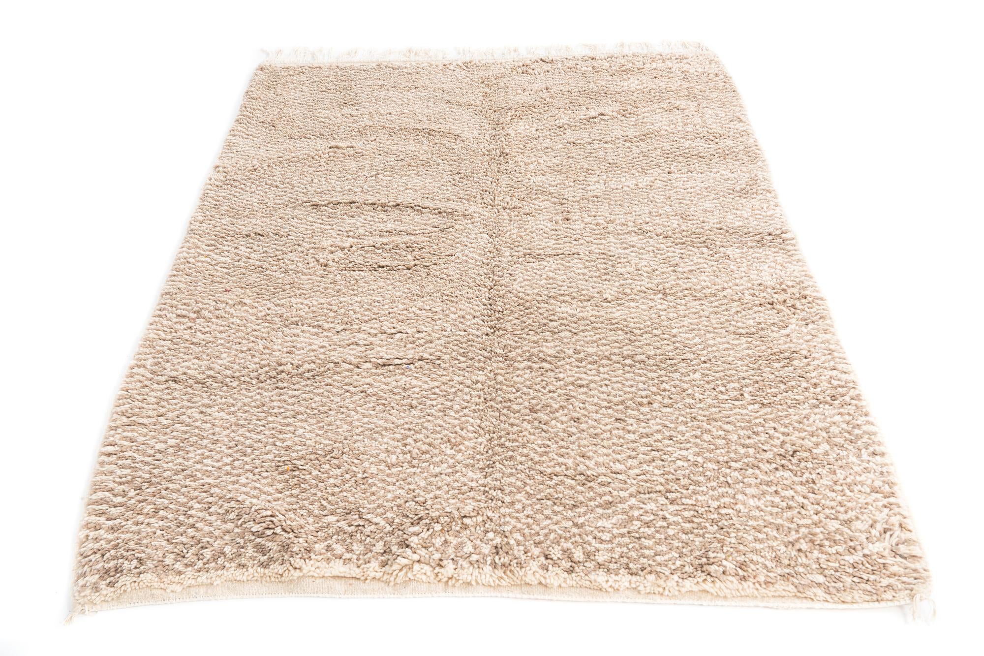 5' x 7' Hand Knotted Moroccan Wool Rug
