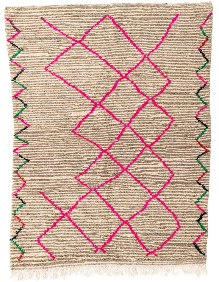 Detail image of 5' x 8' 5 Hand Knotted Moroccan Wool Rug