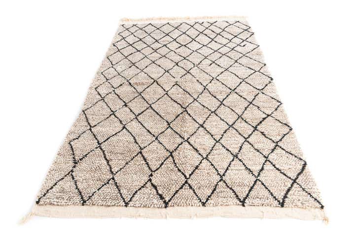 4' 10 x 8' 3 Hand Knotted Moroccan Wool Rug