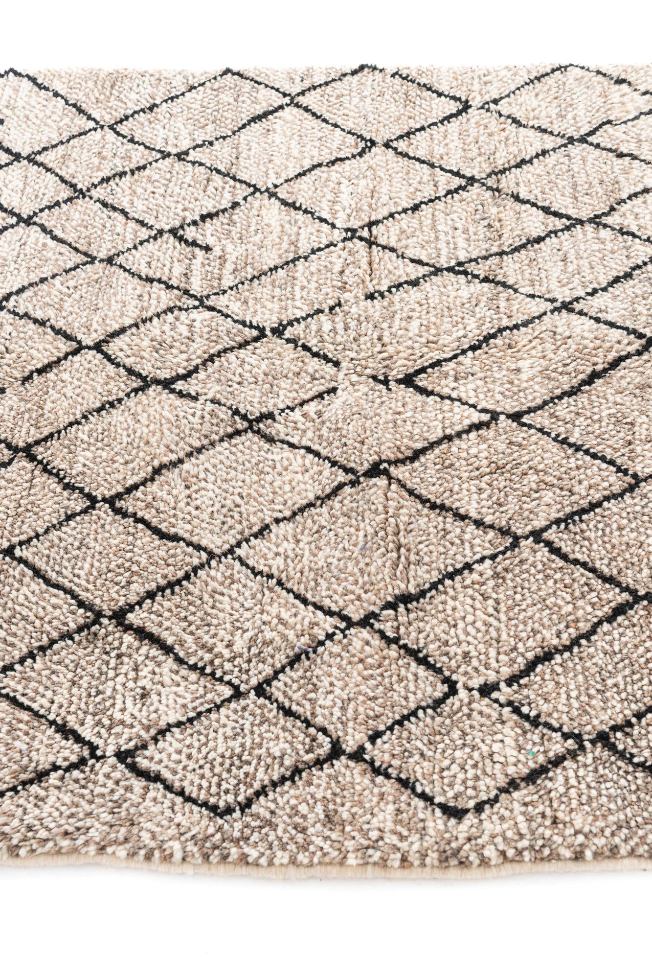 4' 10 x 8' 3 Hand Knotted Moroccan Wool Rug