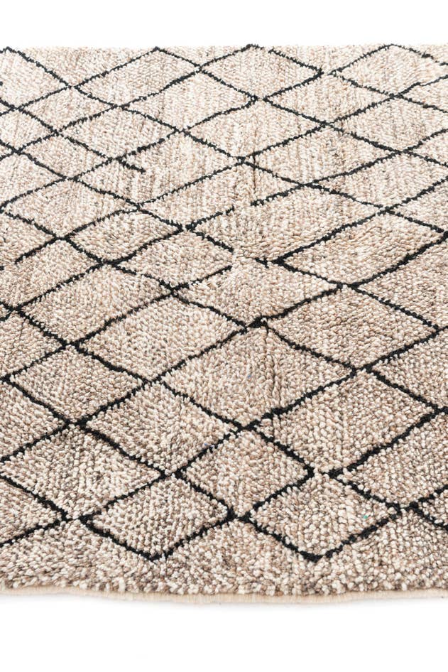 Detail image of 4' 10 x 8' 3 Hand Knotted Moroccan Wool Rug
