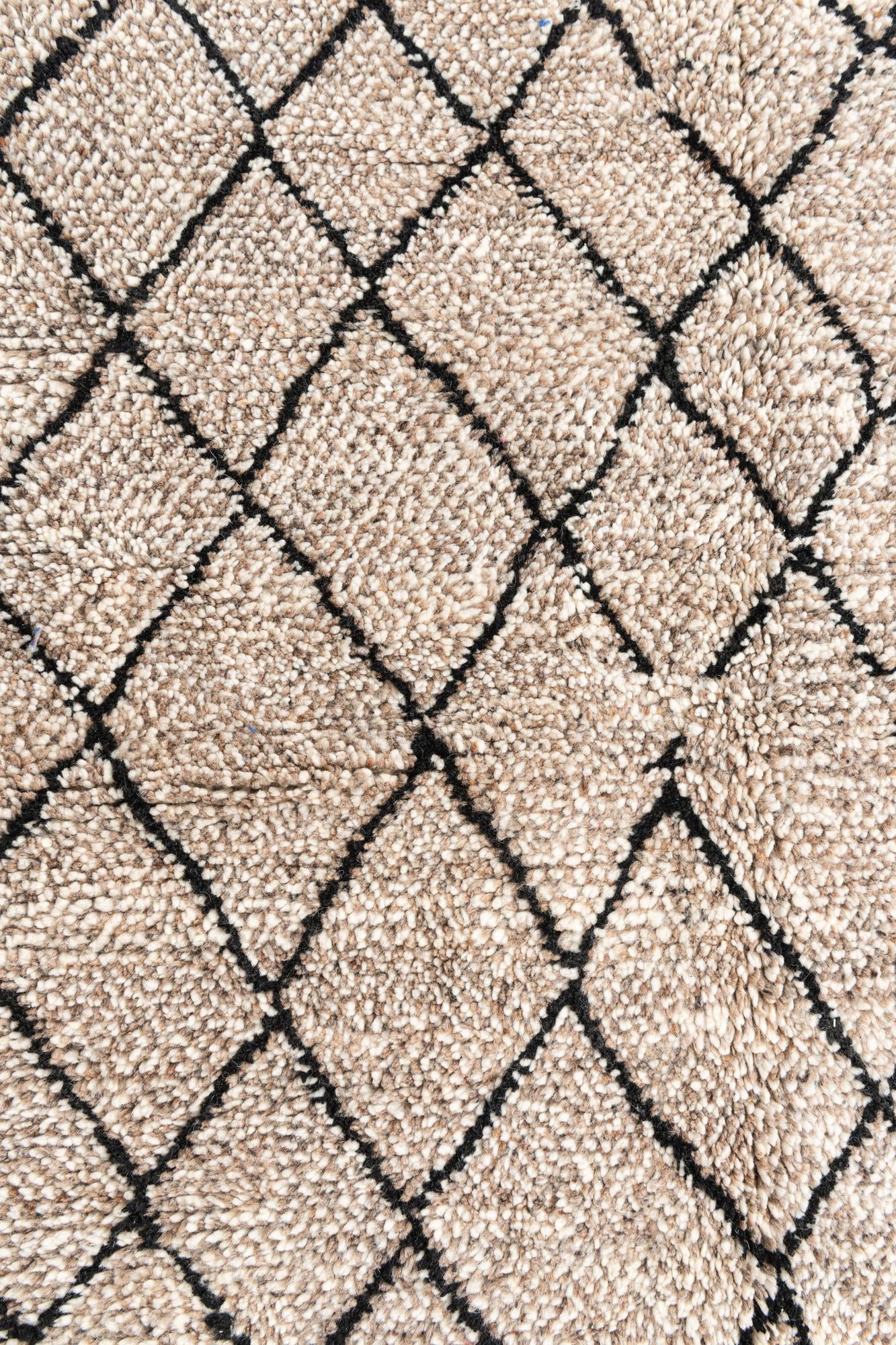 4' 10 x 8' 3 Hand Knotted Moroccan Wool Rug