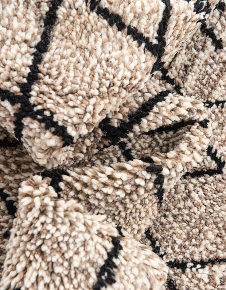 Detail image of 4' 10 x 8' 3  Hand Knotted Moroccan Wool Rug