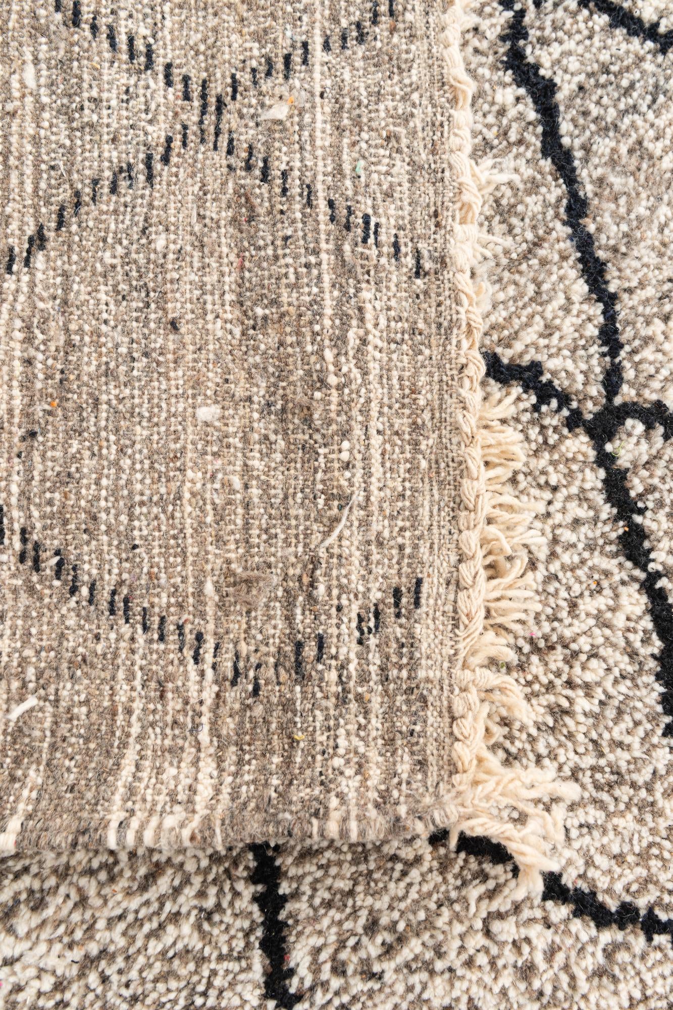 6' 8 x 10' Hand Knotted Moroccan Wool Rug