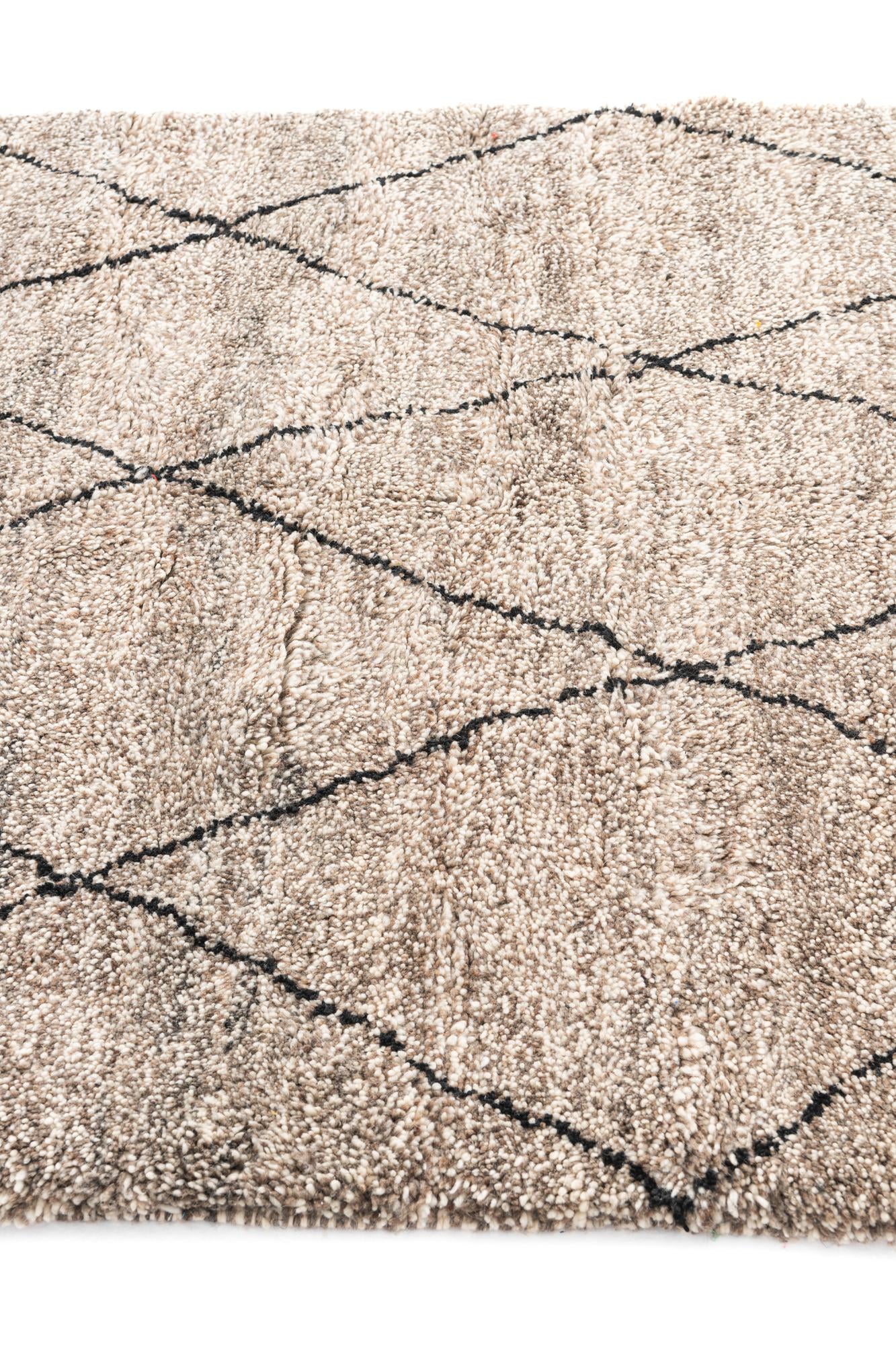 5' 3 x 8' 6 Hand Knotted Moroccan Wool Rug