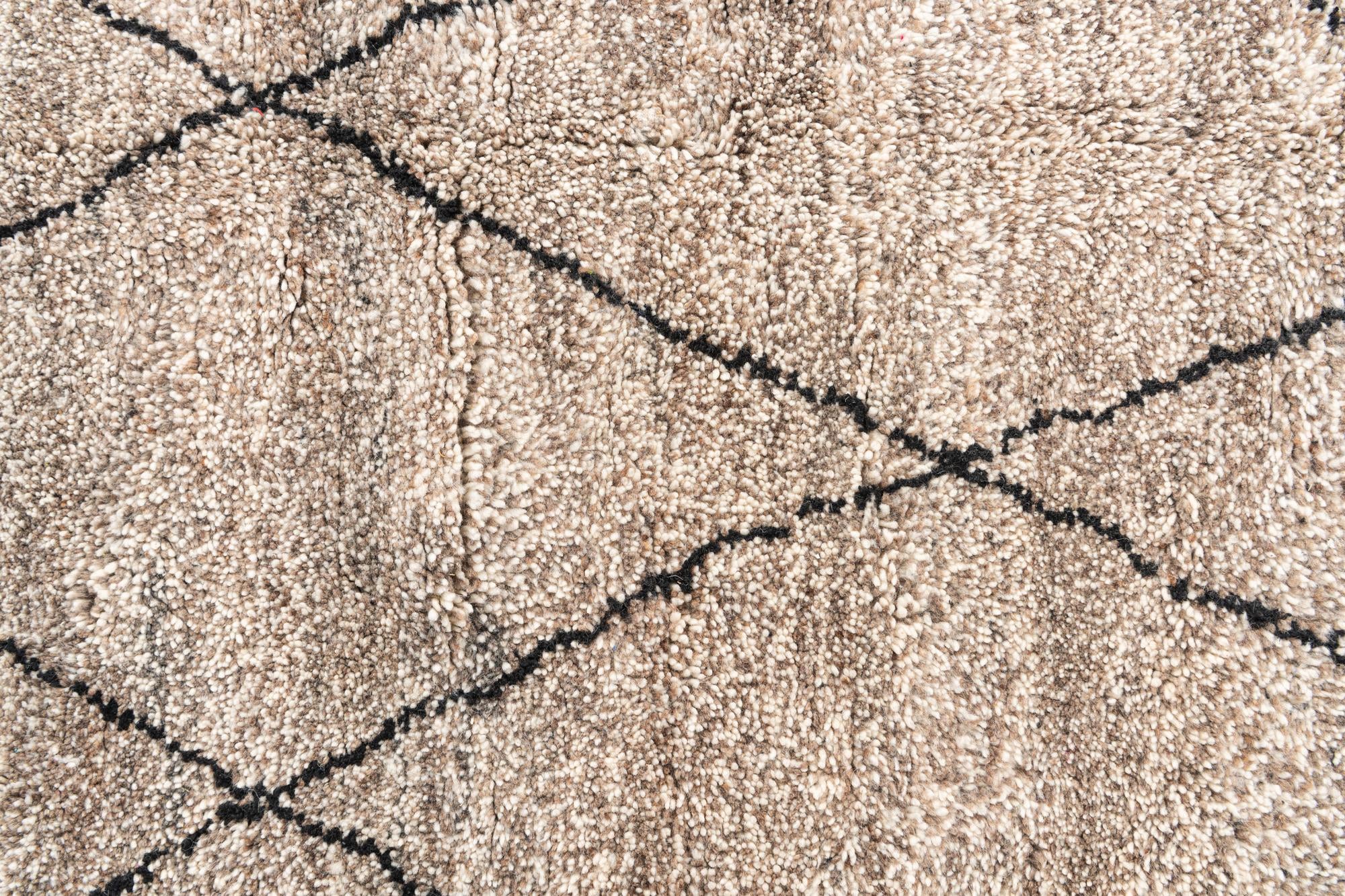 5' 3 x 8' 6 Hand Knotted Moroccan Wool Rug