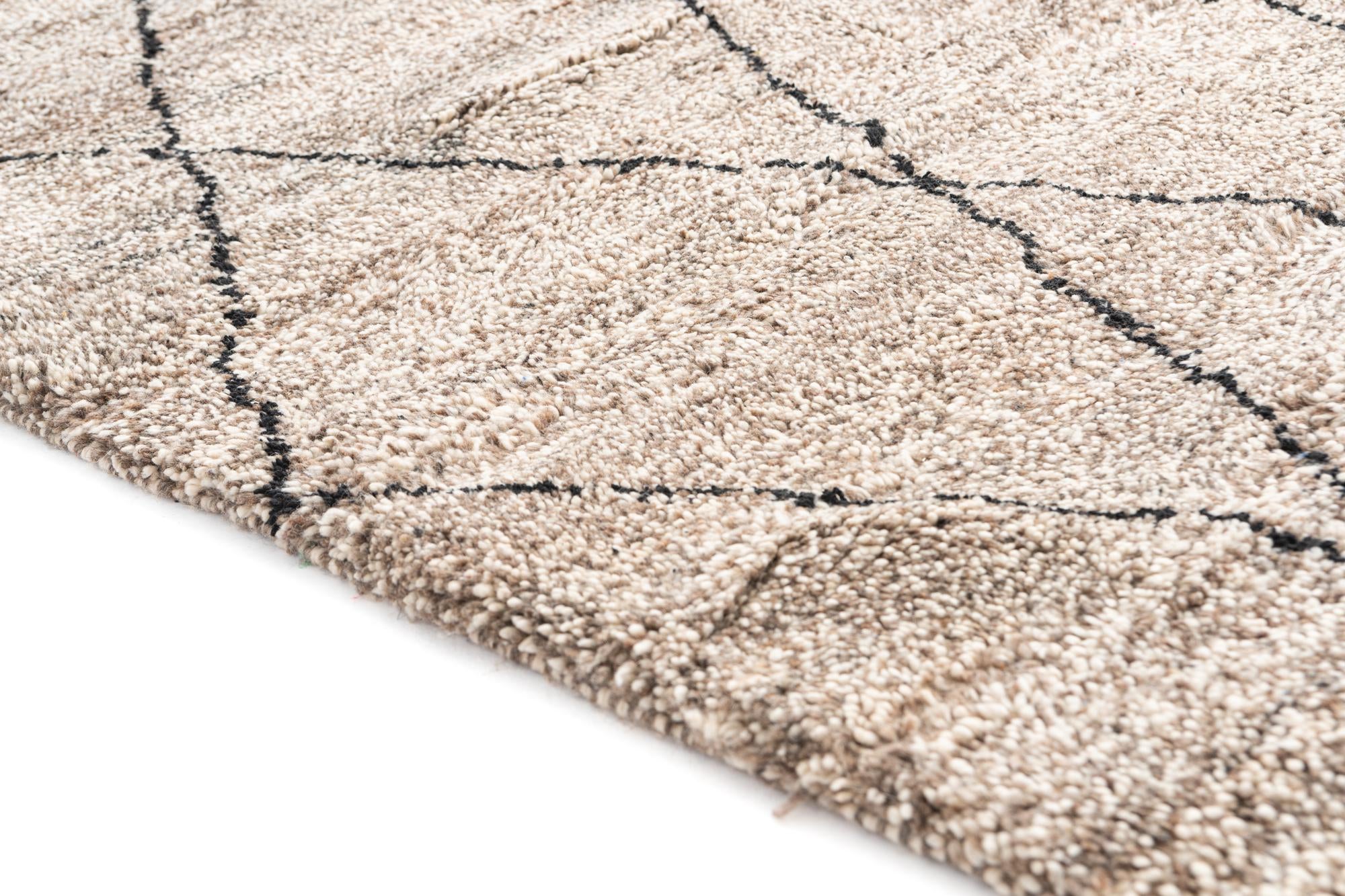 5' 3 x 8' 6 Hand Knotted Moroccan Wool Rug