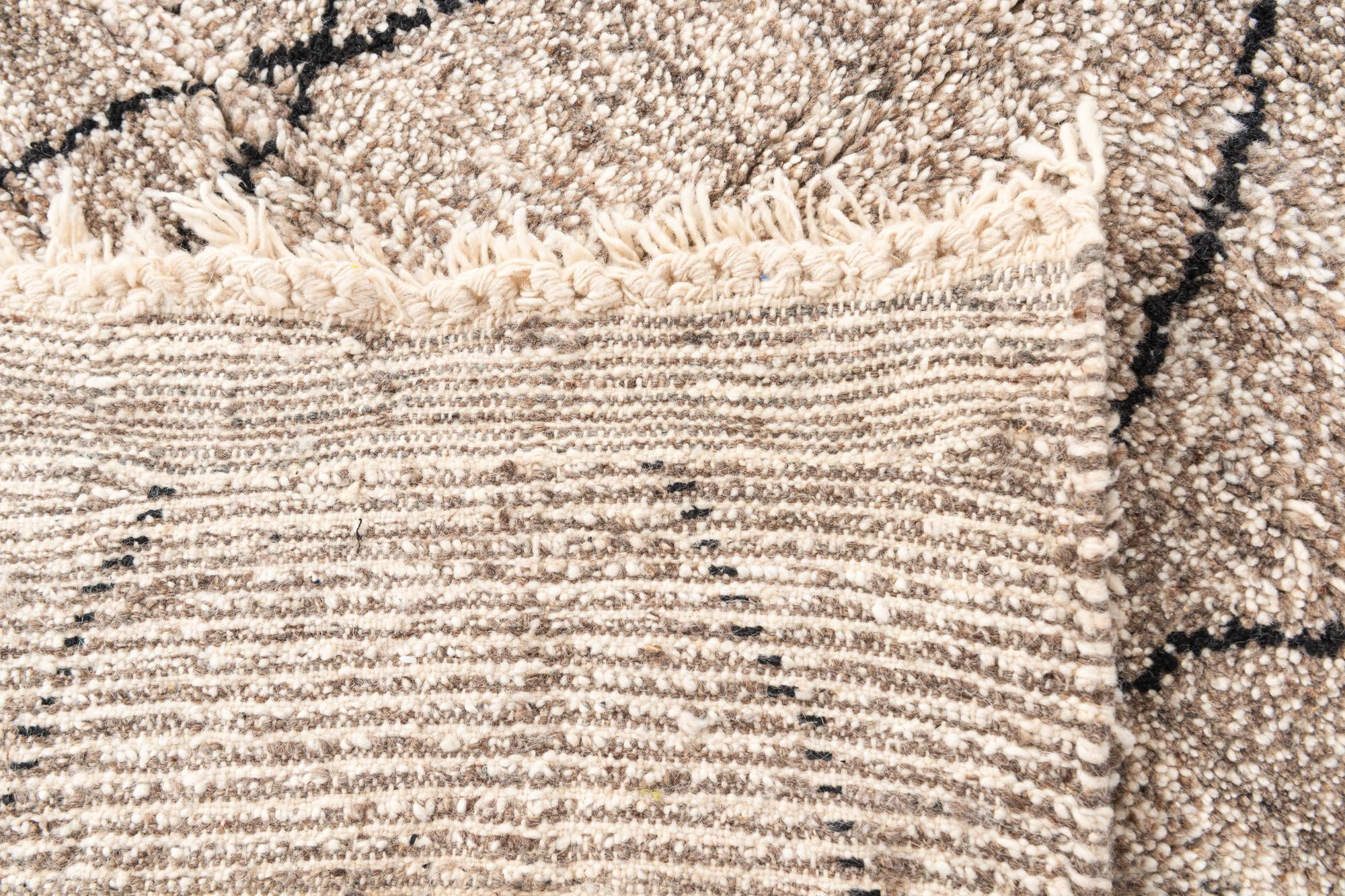 5' 3 x 8' 6 Hand Knotted Moroccan Wool Rug