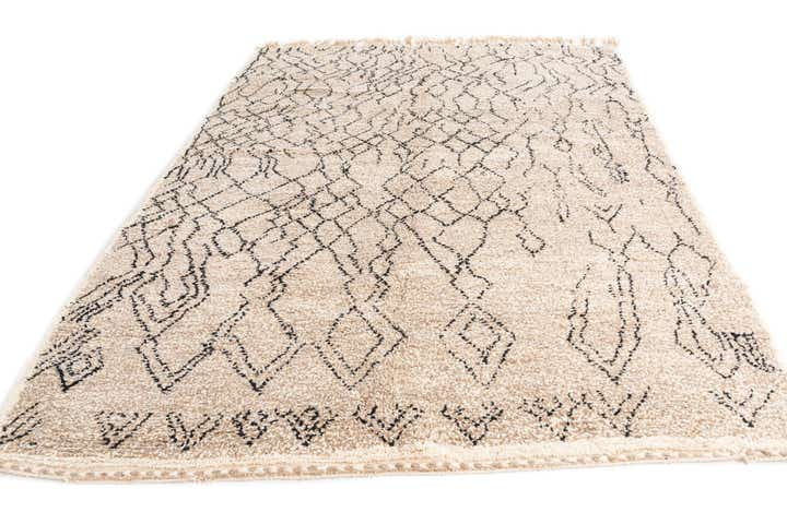 7' x 9' 7 Hand Knotted Moroccan Wool Rug