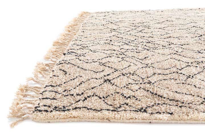 7' x 9' 7 Hand Knotted Moroccan Wool Rug