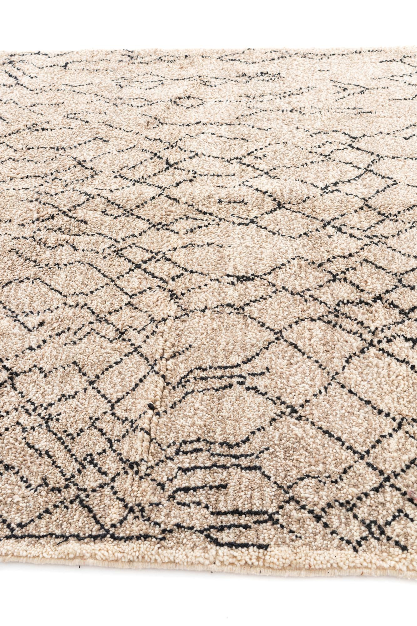 7' x 9' 7 Hand Knotted Moroccan Wool Rug
