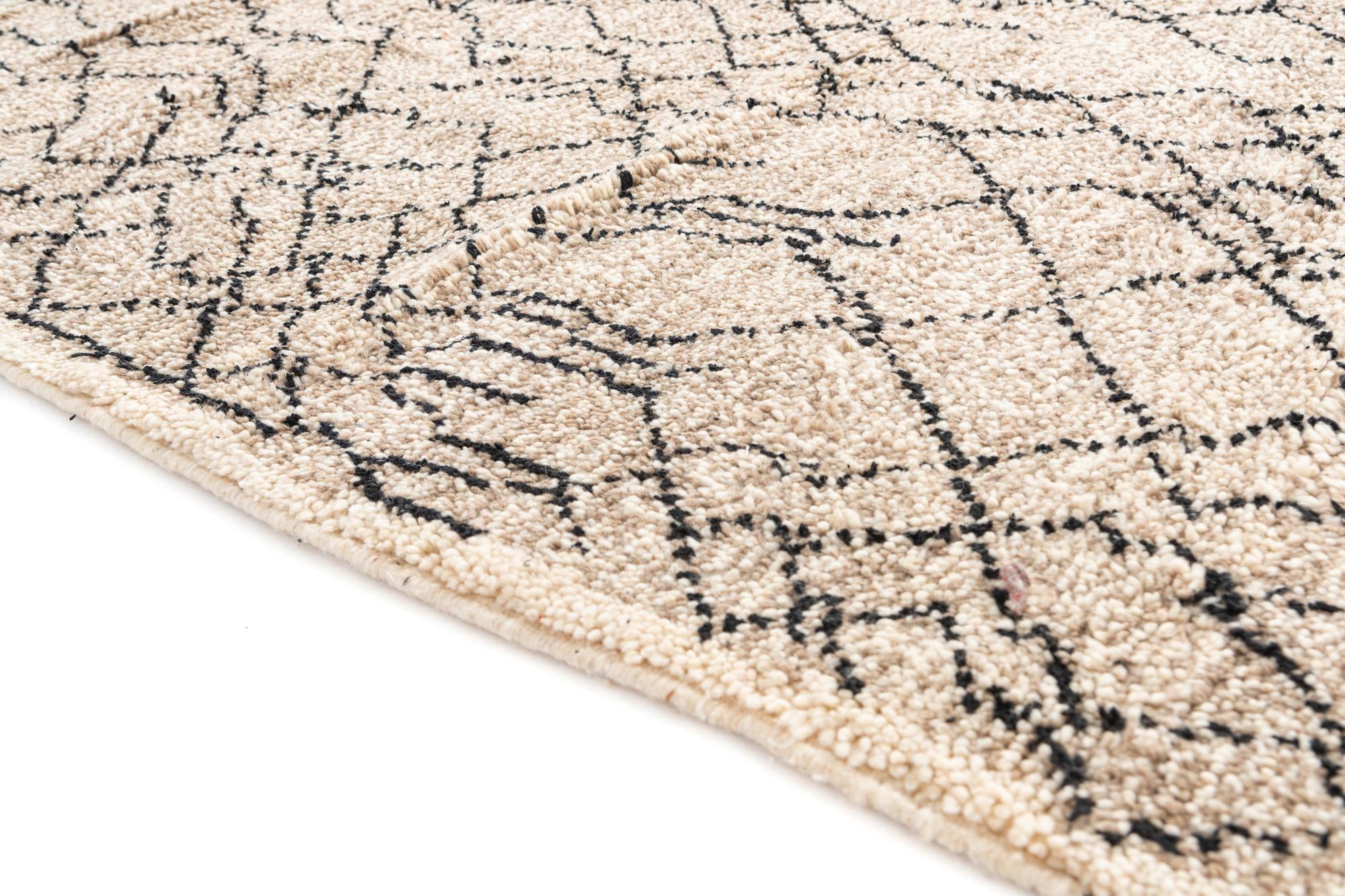7' x 9' 7 Hand Knotted Moroccan Wool Rug