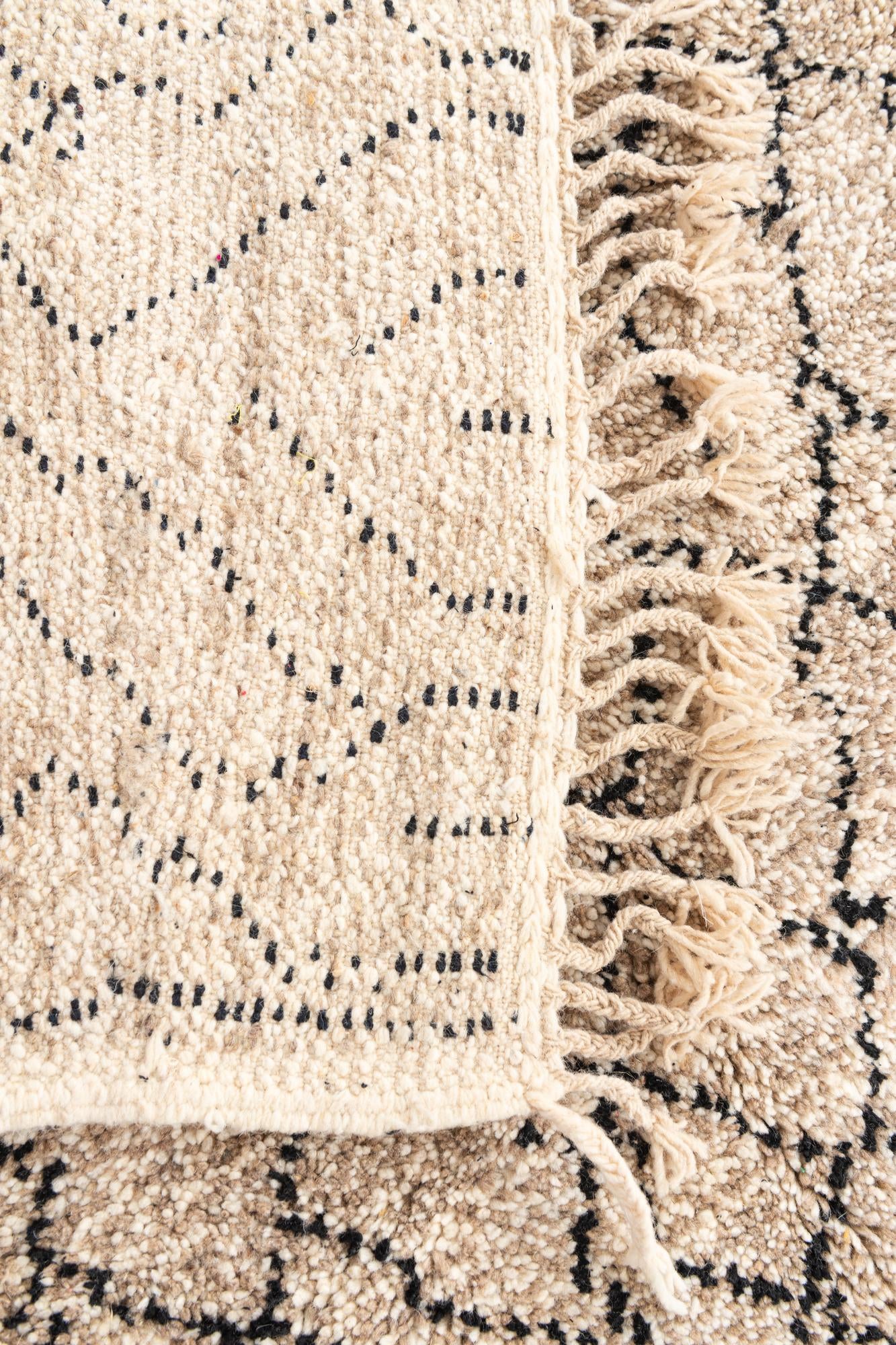 7' x 9' 7 Hand Knotted Moroccan Wool Rug