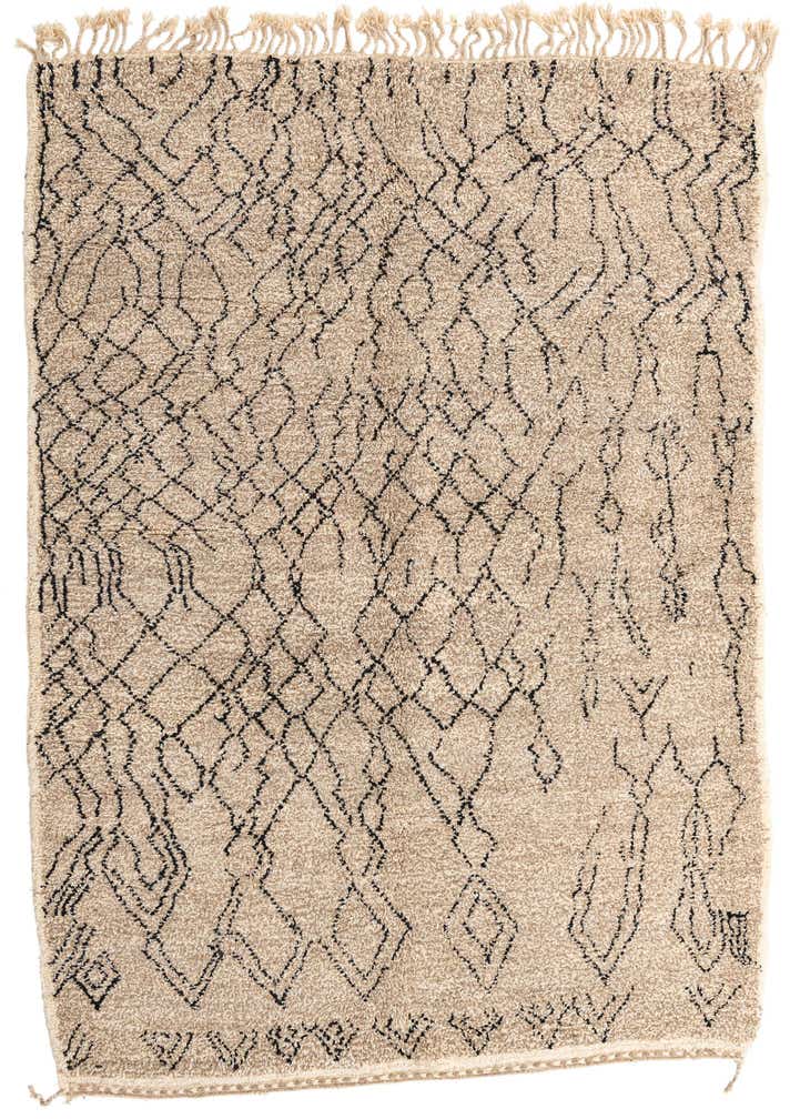 7' x 9' 7 Hand Knotted Moroccan Wool Rug