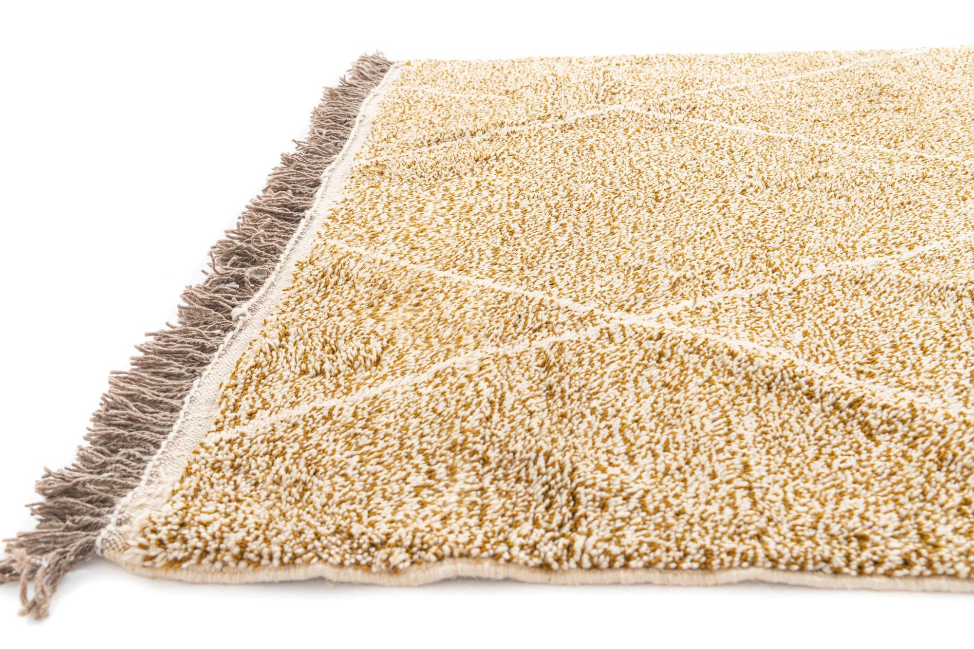 6' 8 x 9' 8 Hand Knotted Moroccan Wool Rug