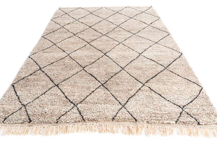 6' 8 x 9' 9 Hand Knotted Moroccan Wool Rug