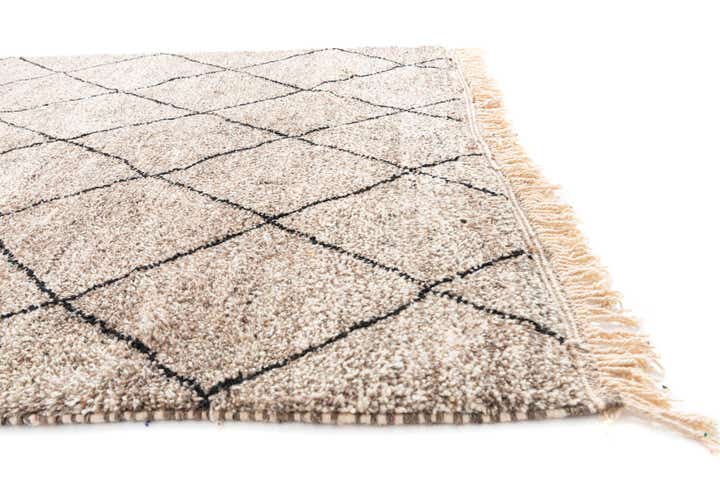 6' 8 x 9' 9 Hand Knotted Moroccan Wool Rug