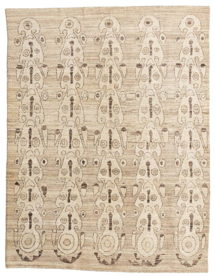 Detail image of 6' 5 x 9' 8 Hand Knotted Moroccan Wool Rug