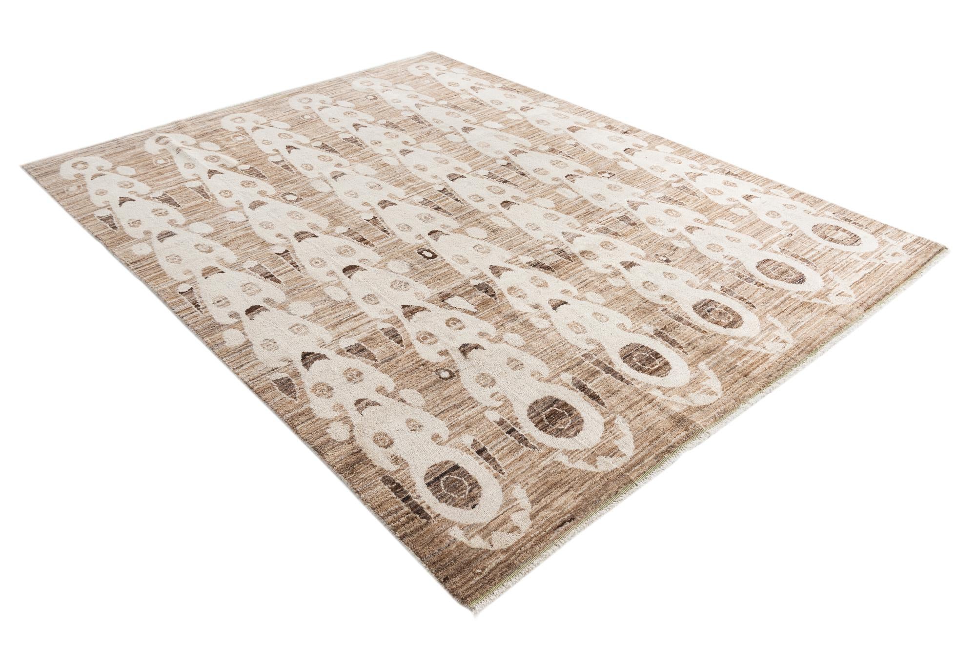 7' 10 x 10' 2 Hand Knotted Moroccan Wool Rug