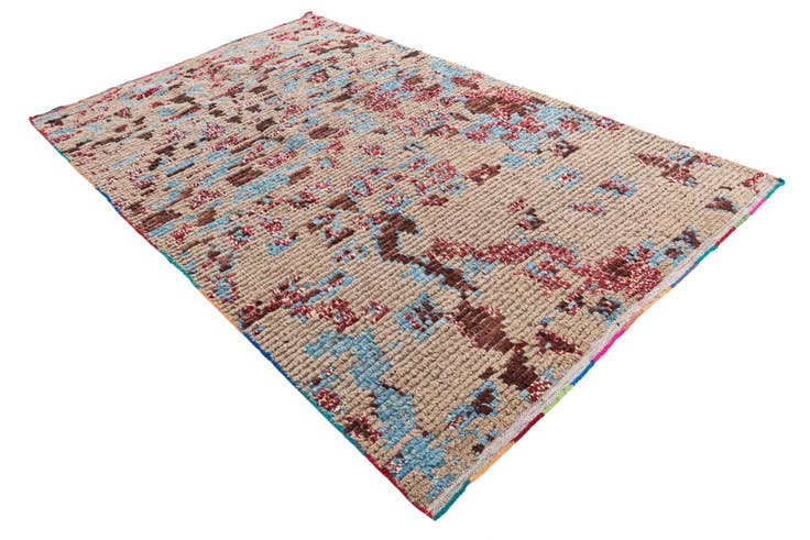 Detail image of 5' 4 x 8' 6 Hand Knotted Moroccan Wool Rug