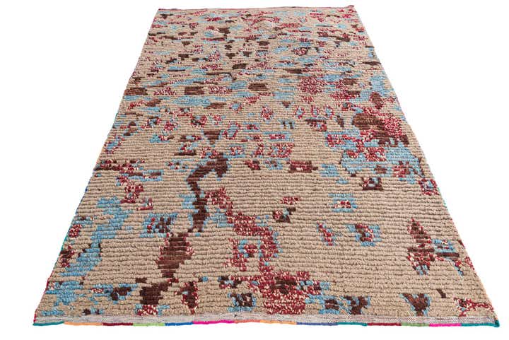 5' 4 x 8' 6 Hand Knotted Moroccan Wool Rug
