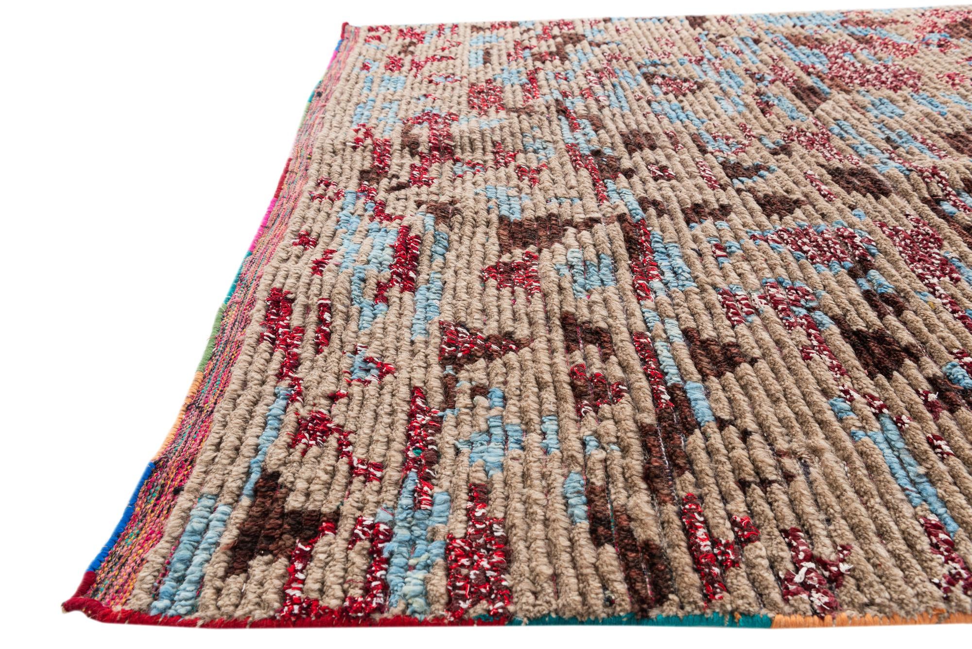 5' 4 x 8' 6 Hand Knotted Moroccan Wool Rug
