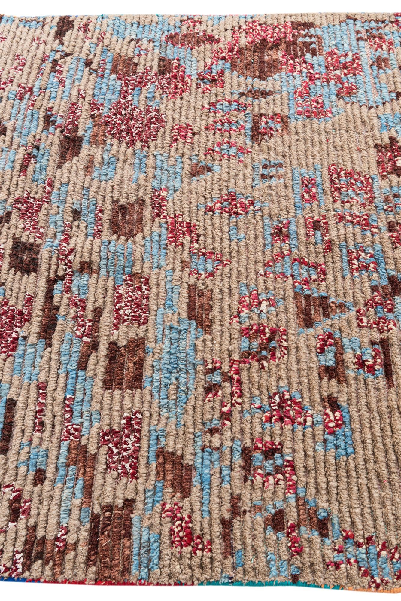 5' 4 x 8' 6 Hand Knotted Moroccan Wool Rug