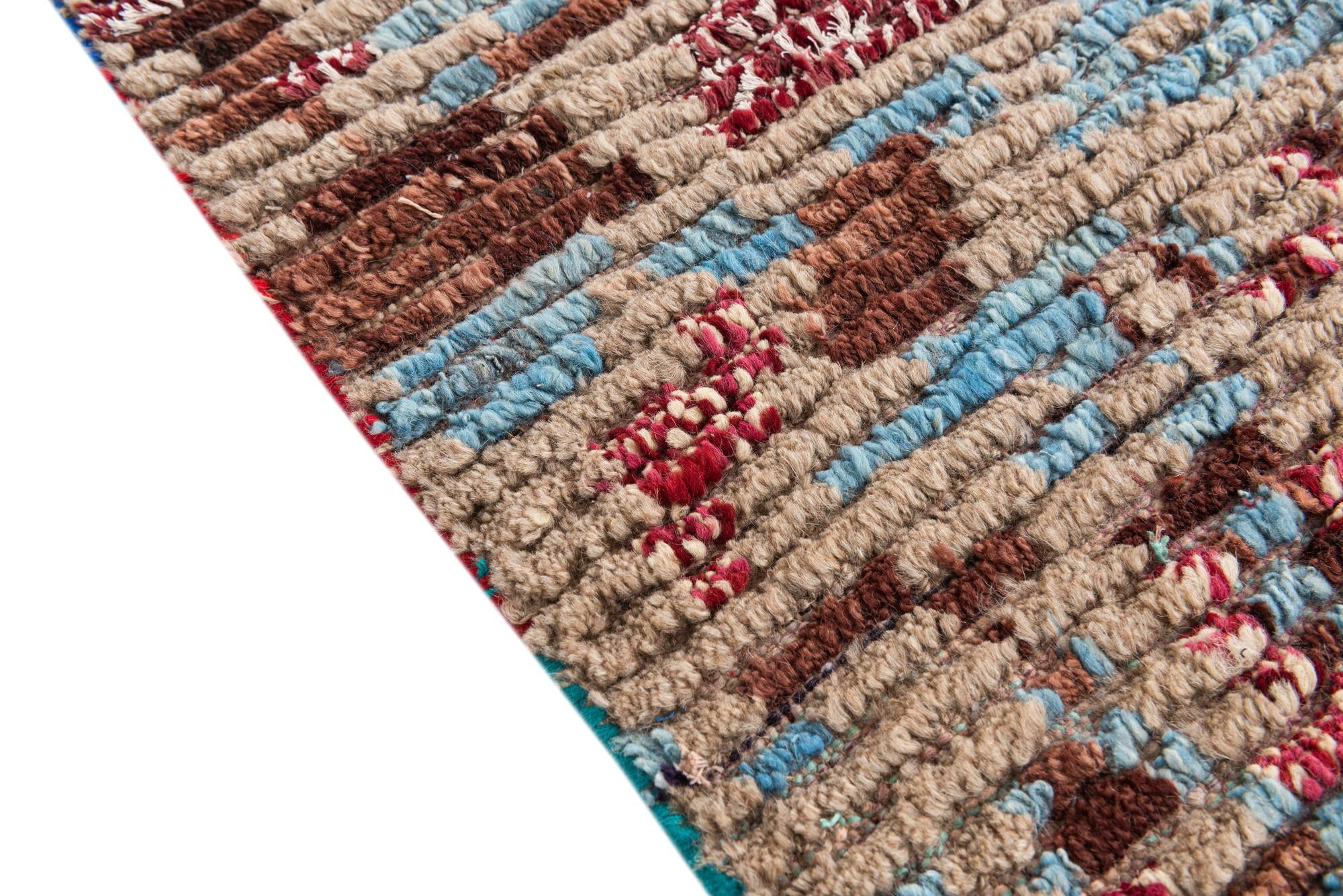 5' 4 x 8' 6 Hand Knotted Moroccan Wool Rug