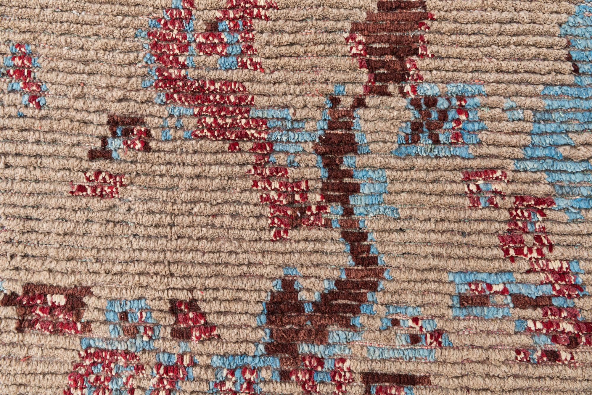 5' 4 x 8' 6 Hand Knotted Moroccan Wool Rug
